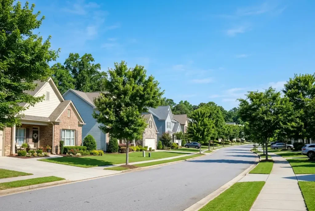 Suburban north Fulton County neighborhood served by emergency dental care in Alpharetta