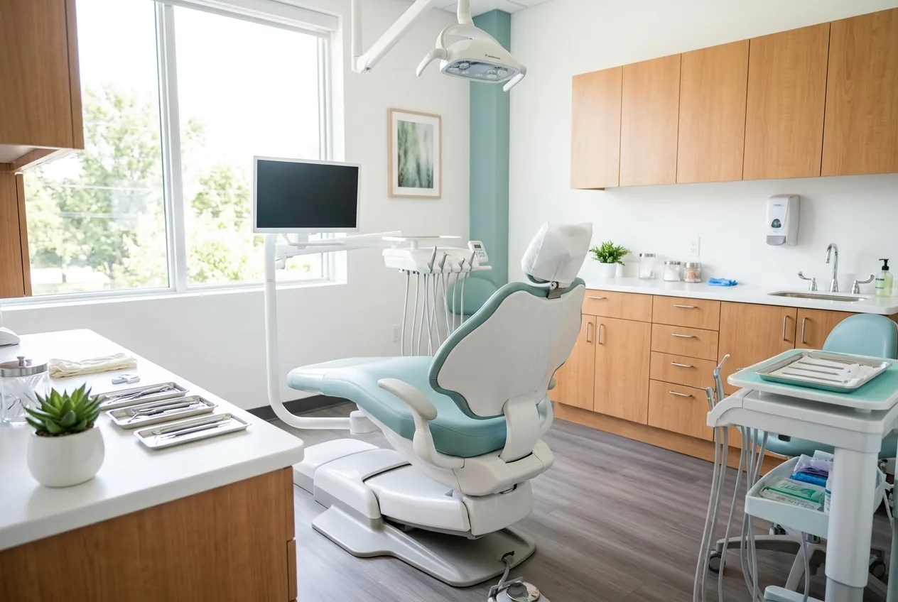 Emergency dental treatment room in Alpharetta, GA, ready for same-day patients