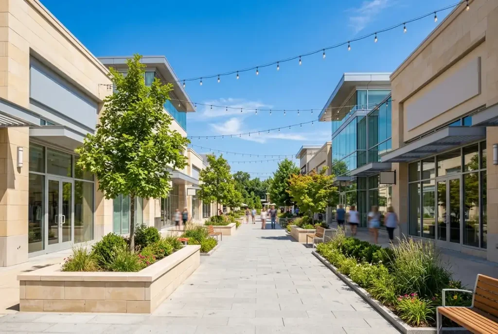 Avalon area shopping district minutes from emergency dental care in Alpharetta