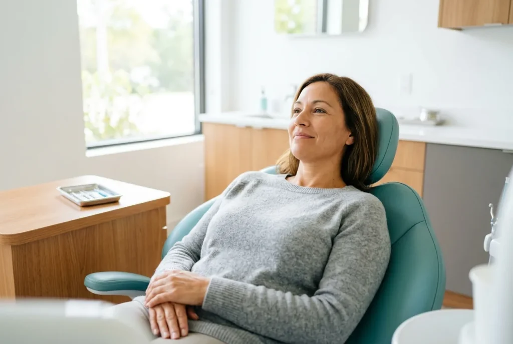 Patient relaxed in the dental chair after same-day toothache relief in Alpharetta